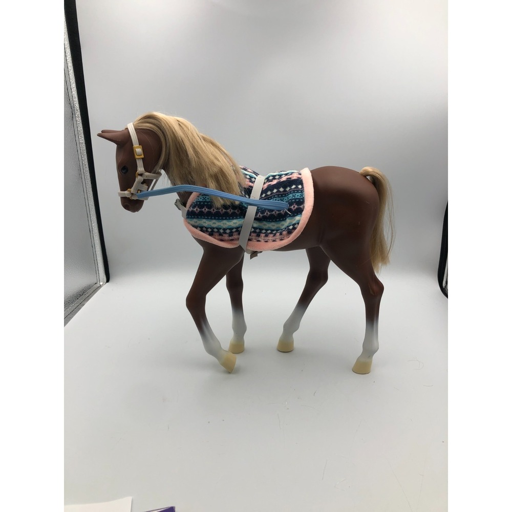 Our Generation Battat‎ Quarter Horse Brown w/ Blonde Mane Plastic  w/ Saddle 12"
